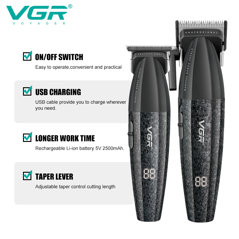 VGR 640 Tondeuse à cheveux Professionnelle Pour Hommes, Ensemble Tondeuse - الصورة 13