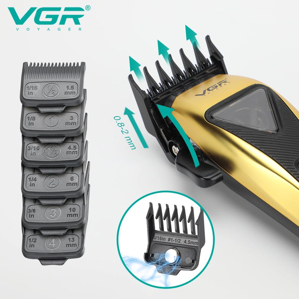 Tondeuse à cheveux professionnelle VGR V-015 de qualité salon (dorée) - الصورة 3