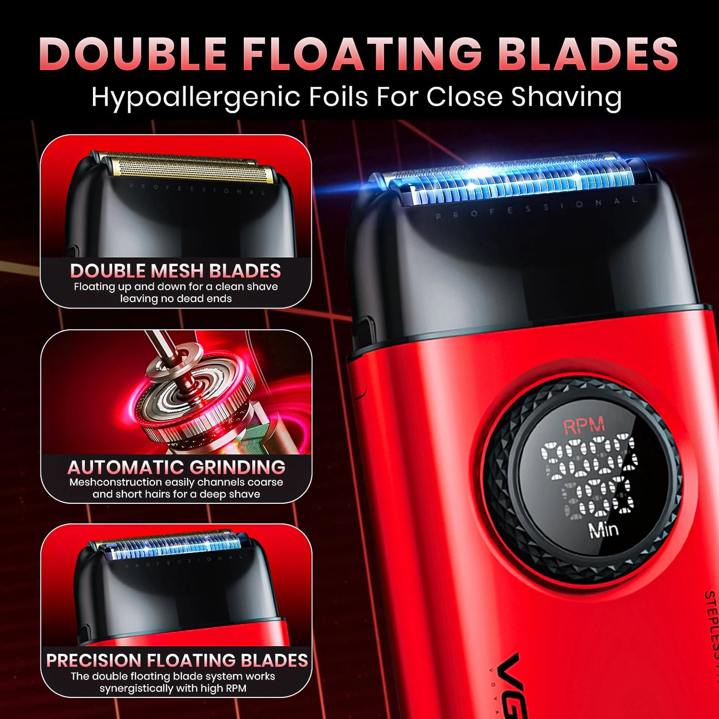 Rasoir professionnel pour homme VGR V-377 - الصورة 4