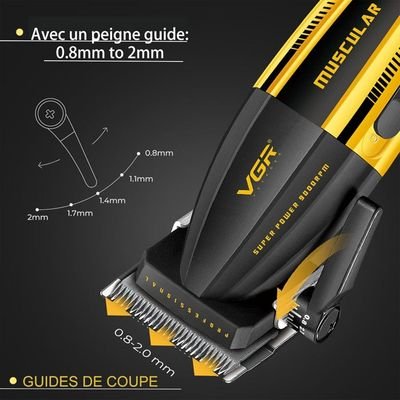 VGR Tondeuse à cheveux 285 Fresh Fade pour homme, 9000 tr/min, tondeuse professionnelle - الصورة 3