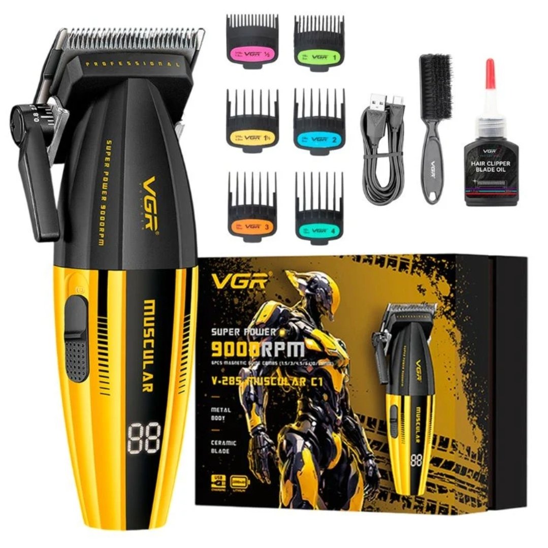 VGR Tondeuse à cheveux 285 Fresh Fade pour homme, 9000 tr/min, tondeuse professionnelle