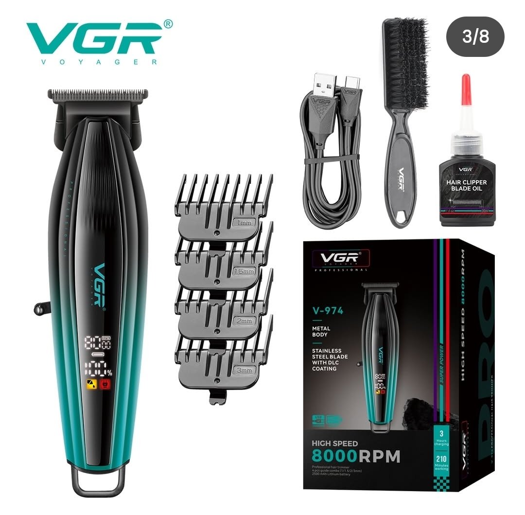 Tondeuse à cheveux V-974 VGR avec écran LCD -Dore - الصورة 7