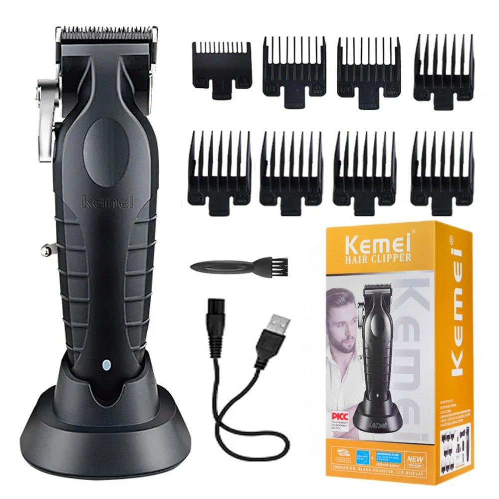 KEMEI km 2296 Tondeuse à cheveux professionnelle sans fil pour homme