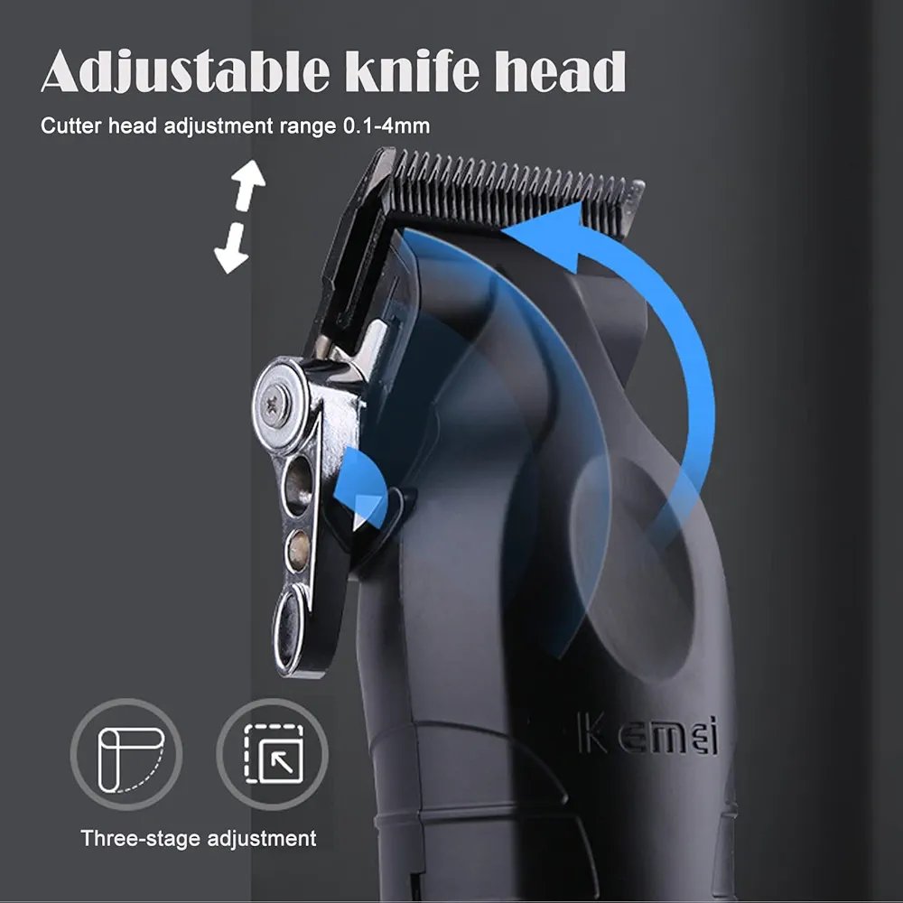 KEMEI km 2296 Tondeuse à cheveux professionnelle sans fil pour homme - الصورة 5