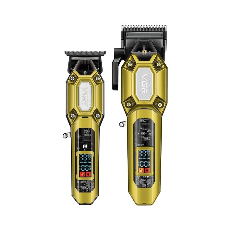 Ensemble tondeuse et coupe-cheveux professionnels VGR V-600 et V-900-Gold - الصورة 2