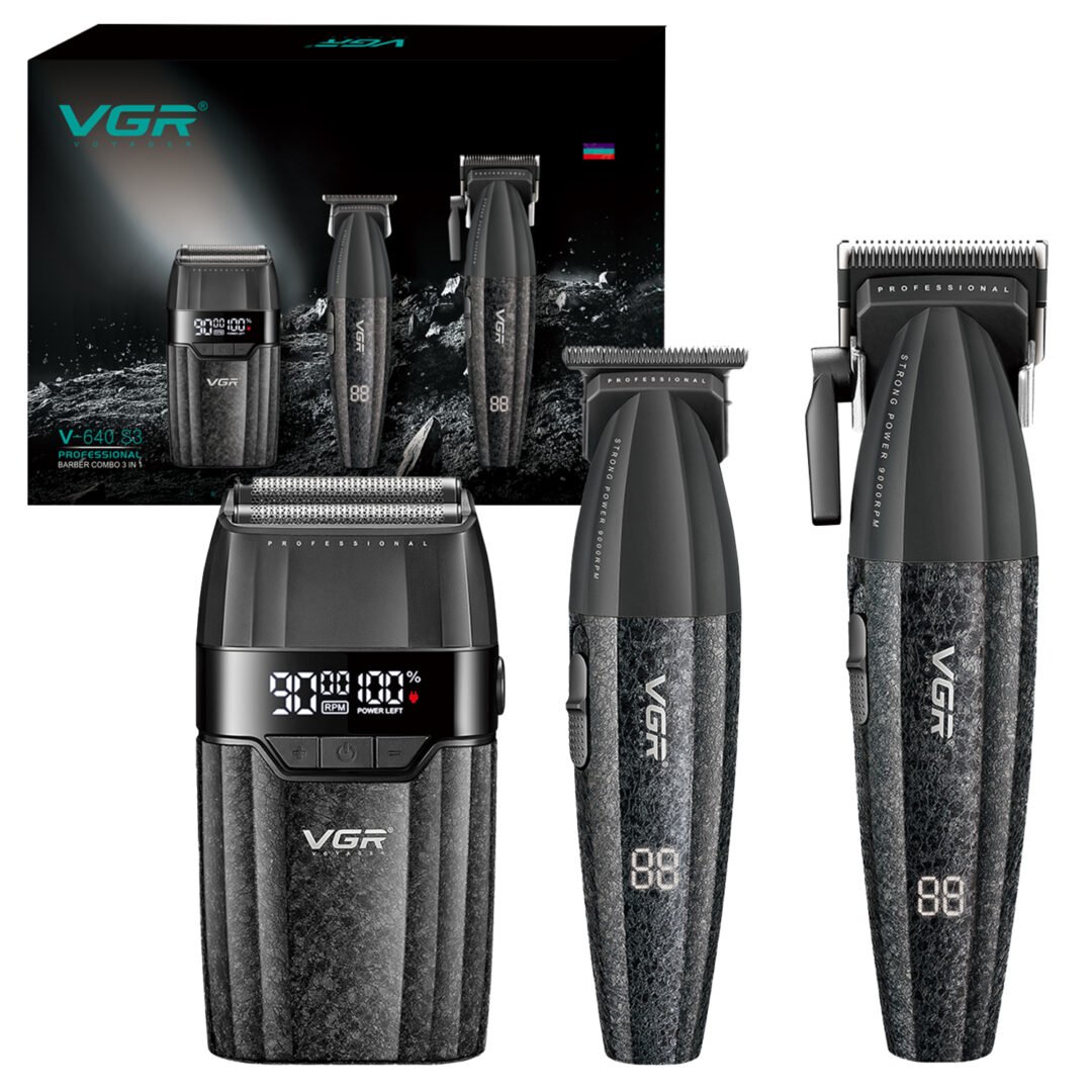 Tondeuse à cheveux et rasoir 3 en 1 VGR V-640 S3, moteur BLDC 9000 tr/min, noir - الصورة 10