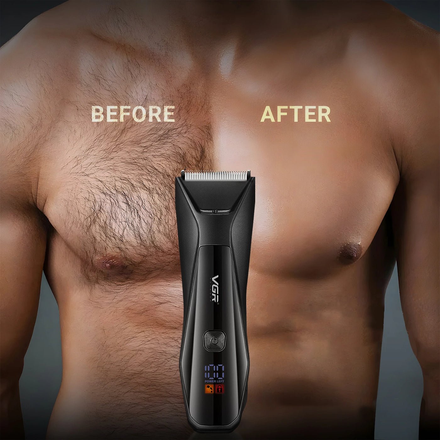 VGR V-938 Professional Cord/Cordless Body Trimmer for full-body grooming (Black) - الصورة 2