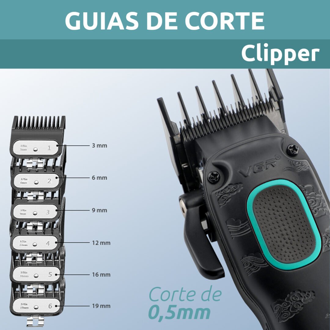 Tondeuse à cheveux professionnelle VGR V-016 BLDC 7000 tr/min, boîtier métallique 8 W, noir et vert - الصورة 3