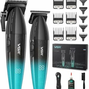 VGR 640-S2 – Tondeuses professionnelles pour hommes, ensemble de tondeuses et de taille-bordures sans fil à 9000 tr/min