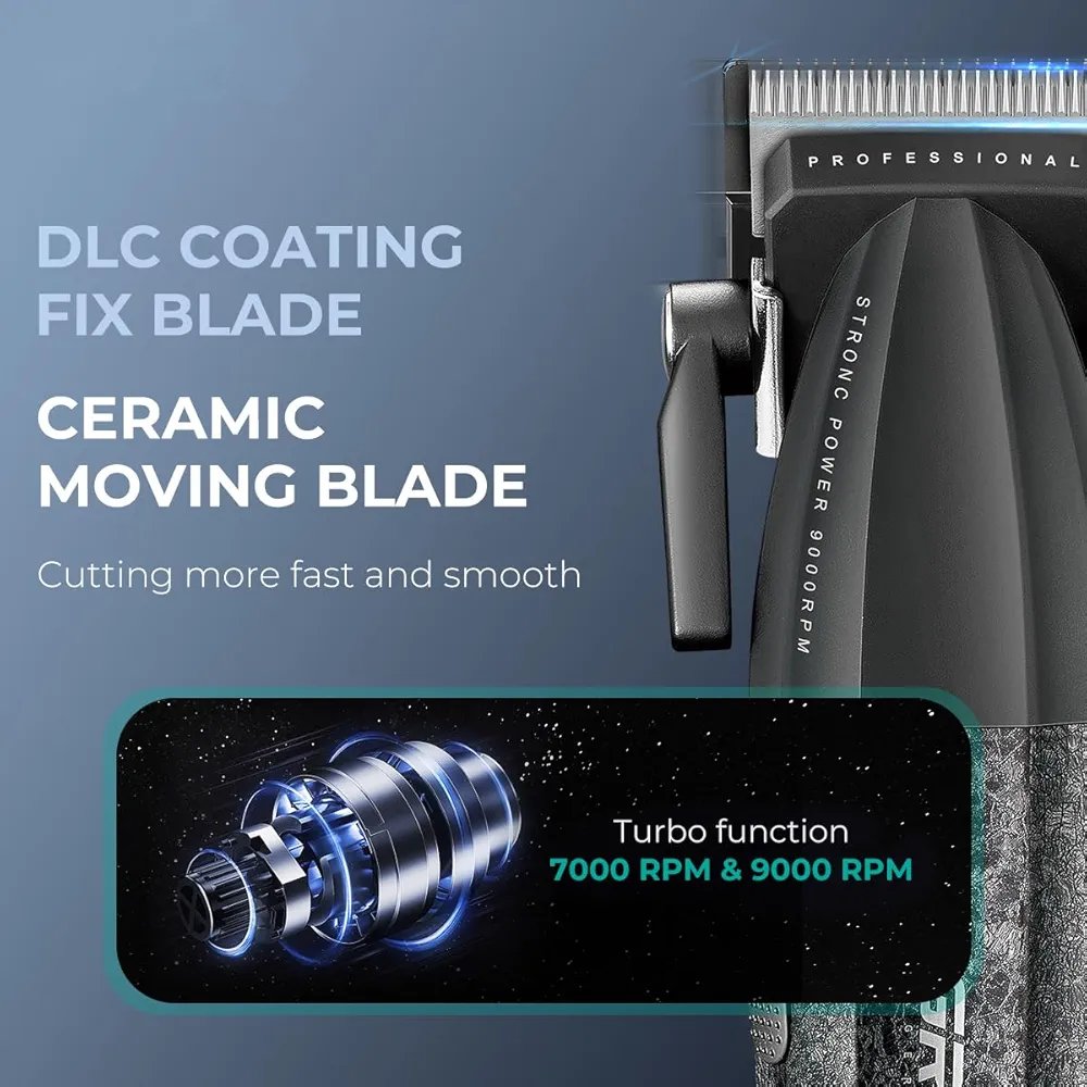 VGR 640-S2 – Tondeuses professionnelles pour hommes, ensemble de tondeuses et de taille-bordures sans fil à 9000 tr/min - الصورة 5