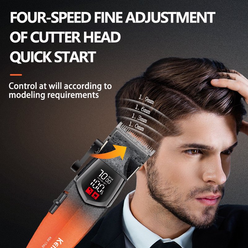 Tandeuse cheveux kemei 1749 BLEU - الصورة 4